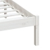 Estructura de cama doble de madera maciza blanco 135x190 cm