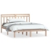 Estructura de cama madera maciza de pino 140x190 cm