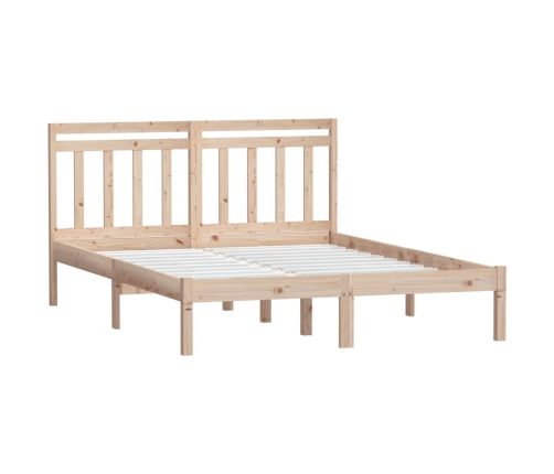 Estructura de cama madera maciza de pino 140x190 cm