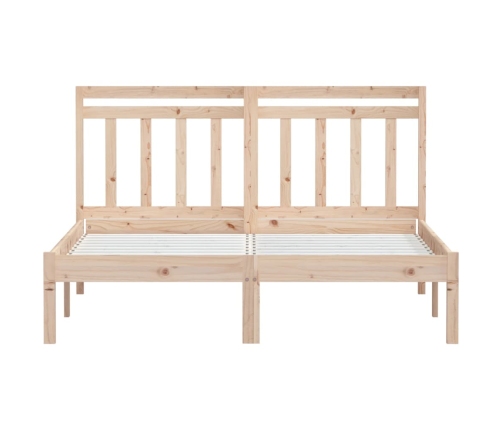 Estructura de cama madera maciza de pino 140x190 cm