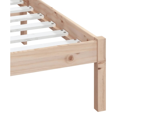 Estructura de cama madera maciza de pino 140x190 cm