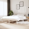 Estructura de cama de madera maciza de pino blanco 140x190 cm