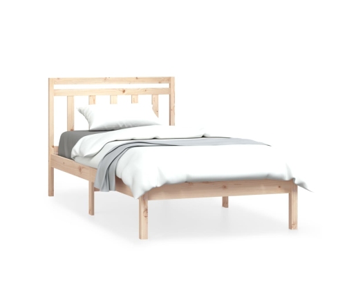 Estructura de cama de madera maciza de pino 90x200 cm