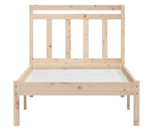 Estructura de cama de madera maciza de pino 90x200 cm