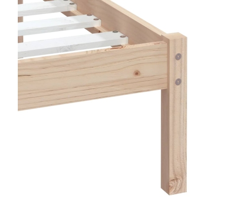 Estructura de cama de madera maciza de pino 90x200 cm