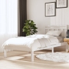 Estructura de cama madera maciza de pino blanco 90x200 cm