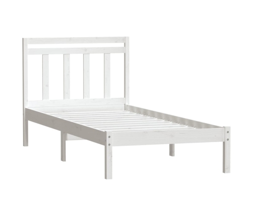 Estructura de cama madera maciza de pino blanco 100x200 cm