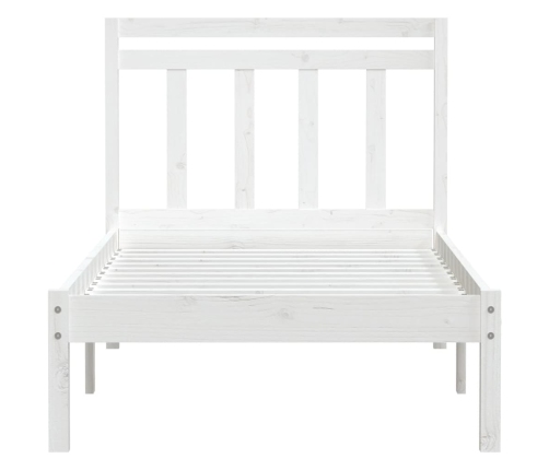 Estructura de cama madera maciza de pino blanco 100x200 cm