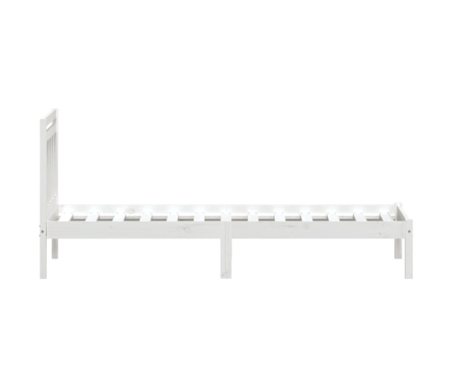 Estructura de cama madera maciza de pino blanco 100x200 cm