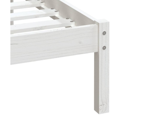 Estructura de cama madera maciza de pino blanco 100x200 cm