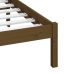 Estructura de cama madera maciza de pino marrón miel 120x200 cm