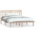 Estructura de cama de madera maciza 150x200 cm