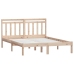 Estructura de cama de madera maciza 150x200 cm