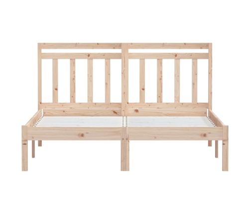 Estructura de cama de madera maciza 150x200 cm
