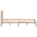 Estructura de cama de madera maciza 150x200 cm