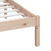 Estructura de cama de madera maciza 150x200 cm