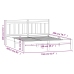 Estructura de cama de madera maciza 150x200 cm