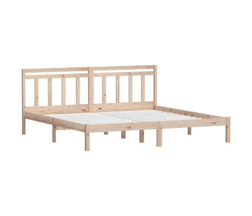 Estructura de cama de madera maciza de pino 160x200 cm