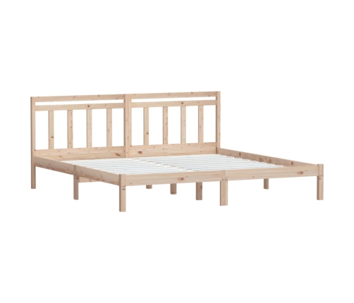 Estructura de cama de madera maciza de pino 200x200 cm