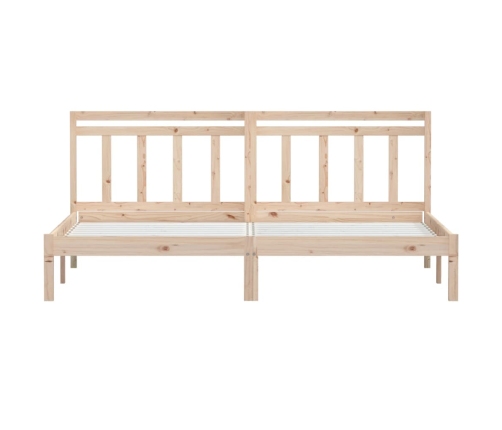 Estructura de cama de madera maciza de pino 200x200 cm