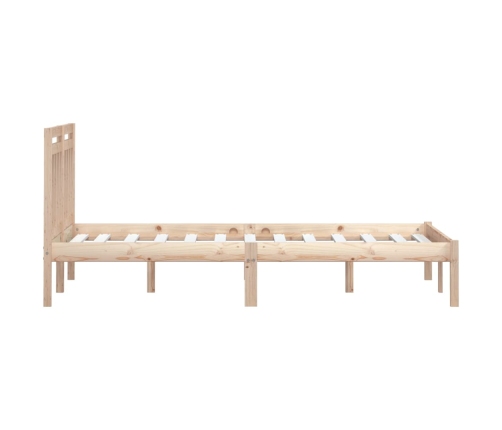 Estructura de cama de madera maciza de pino 200x200 cm