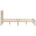 Estructura de cama de madera maciza de pino 200x200 cm