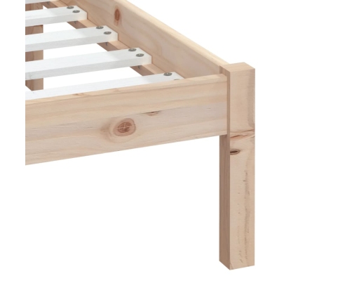 Estructura de cama de madera maciza de pino 200x200 cm