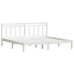 Estructura de cama madera maciza de pino blanco 200x200 cm