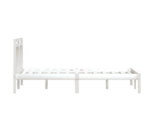 Estructura de cama madera maciza de pino blanco 200x200 cm