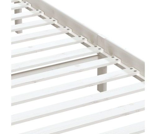 Estructura de cama madera maciza de pino blanco 200x200 cm