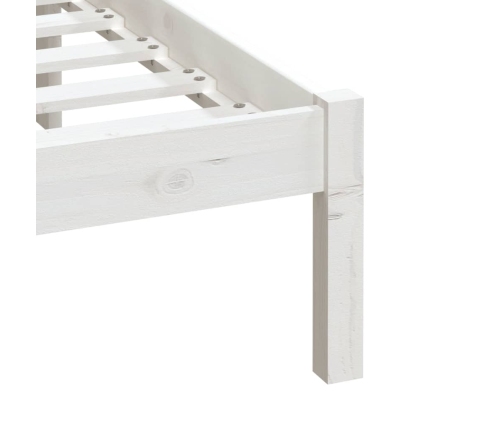 Estructura de cama madera maciza de pino blanco 200x200 cm