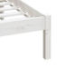 Estructura de cama madera maciza de pino blanco 200x200 cm
