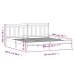 Estructura de cama madera maciza de pino blanco 200x200 cm