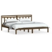 Estructura de cama madera maciza de pino marrón miel 200x200 cm