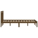 Estructura de cama madera maciza de pino marrón miel 200x200 cm