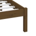Estructura de cama madera maciza de pino marrón miel 200x200 cm