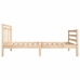 Estructura de cama individual pequeña madera maciza 75x190 cm