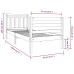 Estructura de cama individual pequeña madera maciza 75x190 cm