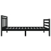 vidaXL Estructura cama madera maciza individual negro 75x190 cm