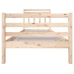 Estructura de cama individual de madera maciza 90x190 cm