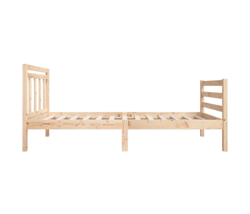 Estructura de cama individual de madera maciza 90x190 cm