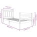 Estructura de cama individual de madera maciza 90x190 cm