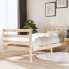 Estructura de cama individual de madera maciza 90x190 cm