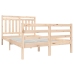 vidaXL Estructura de cama doble pequeña de madera maciza 120x190 cm