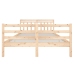 Estructura cama doble pequeña madera maciza 135x190 cm