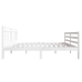 Estructura de cama doble de madera maciza blanco 135x190 cm