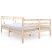 Estructura de cama madera maciza 140x190 cm