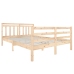 Estructura de cama madera maciza 140x190 cm