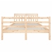 Estructura de cama madera maciza 140x190 cm