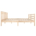 Estructura de cama madera maciza 140x190 cm